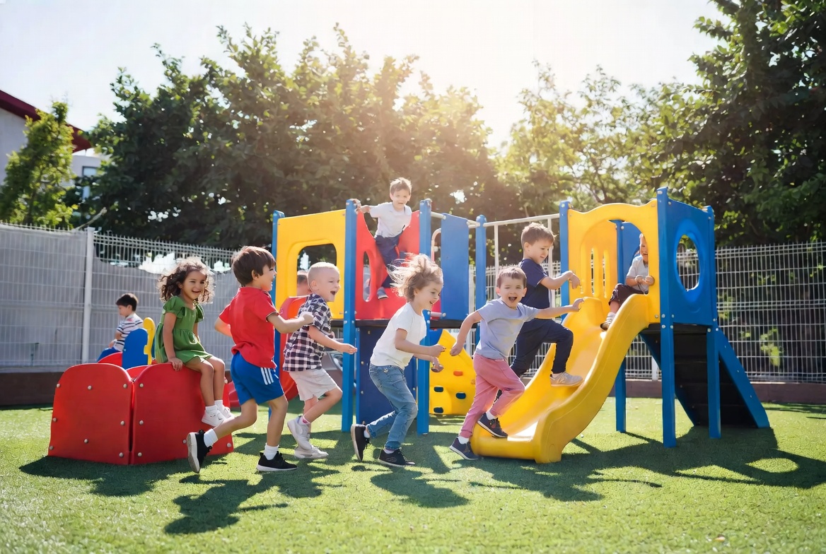 Children playing outdoors