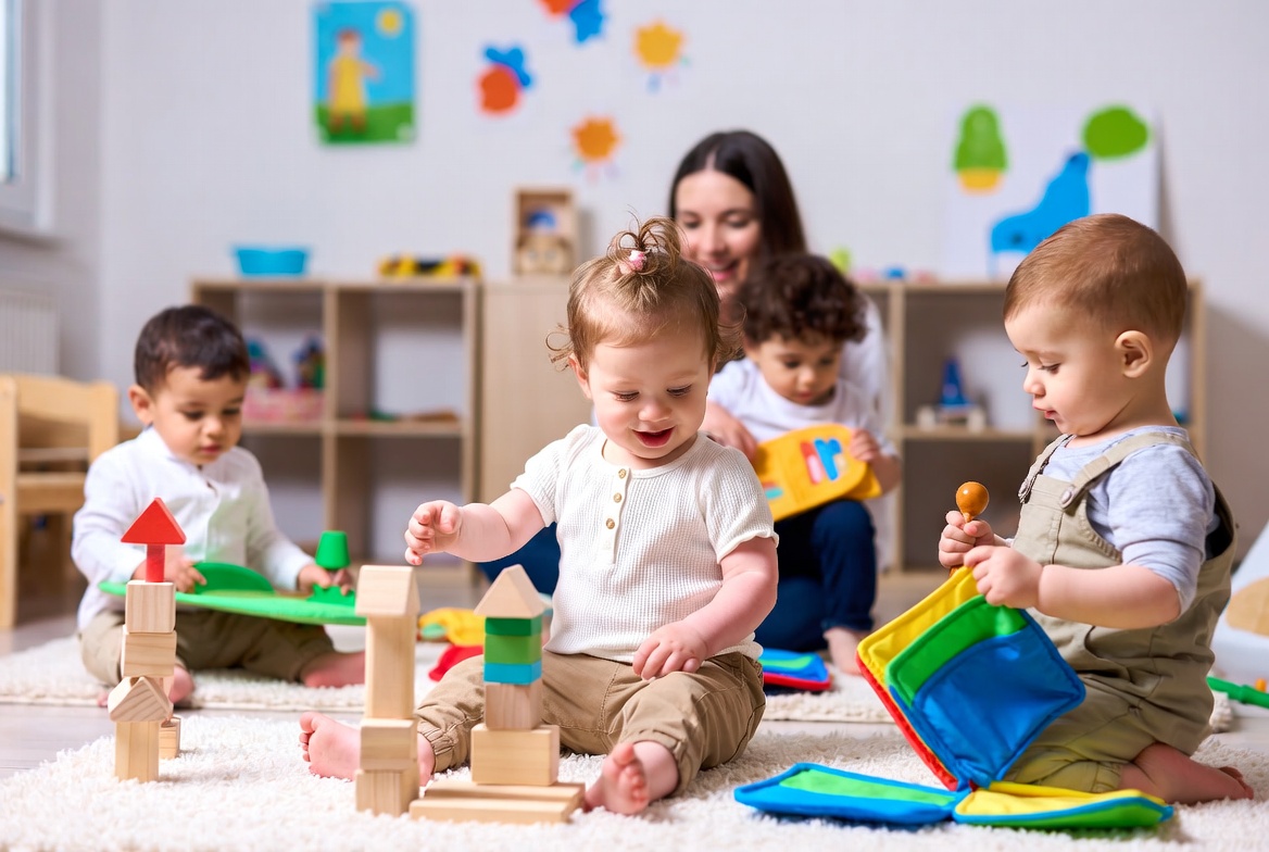 Toddlers playing